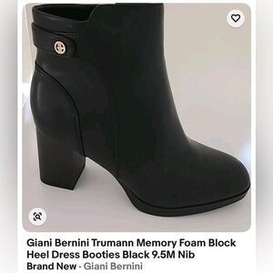 Giani Bernini Black Dress Booties US 9.5